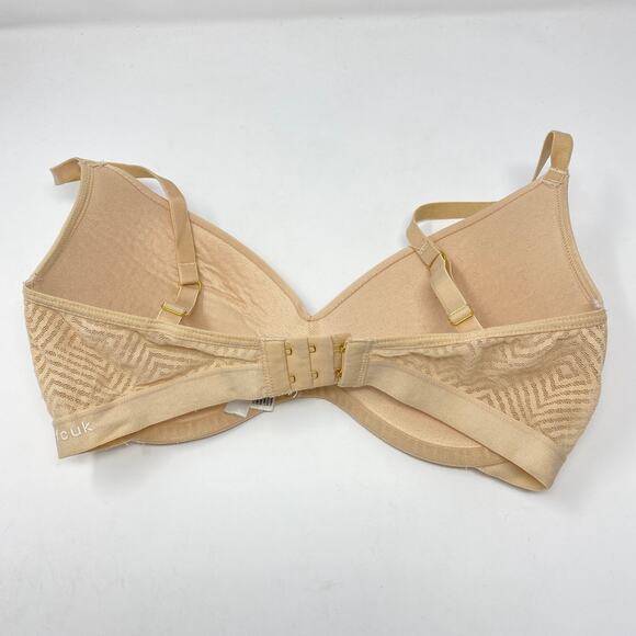 French Connection Bra Womens Sz 34D Wireless Nude - Picture 3 of 4
